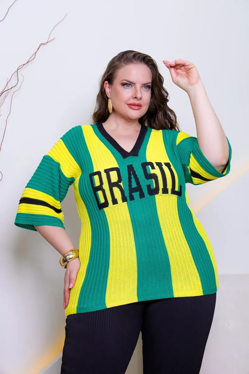 Blusa Trico Daju Copa Amarelo