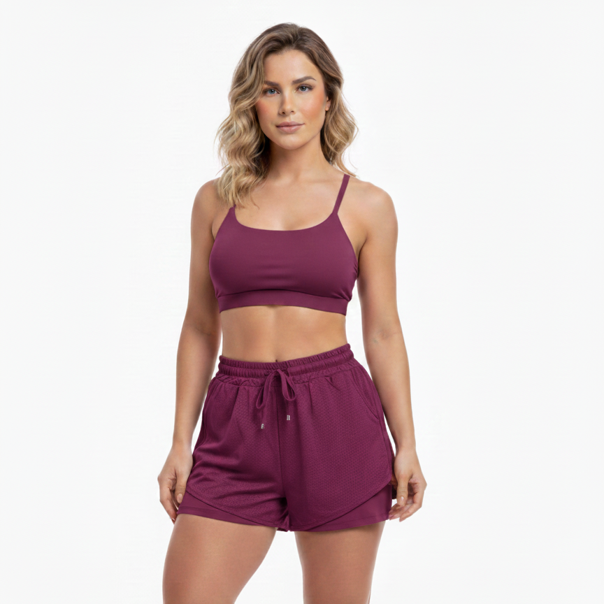 Conjunto Short Duplo Texturizado